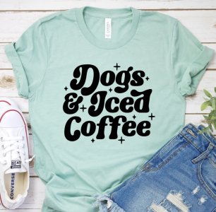 Paws and Brews: Dogs and Iced Coffee T-Shirt