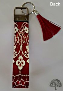 Dog Design Key Fob Wristlet Handmade