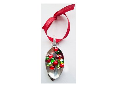 Beaded Spoon Christmas Ornament