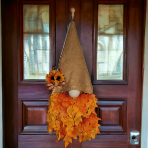 Fall Leaves Gnome Wreath
