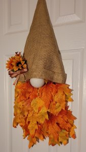 Fall Leaves Gnome Wreath