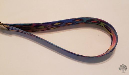 Colorful Leopard Print Key Fob Wristlet Handmade