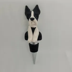 Boston Terrier Dog Wine Bottle Stopper by Bubaloo's Art