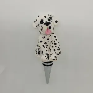 Dalmatian Dog Stainless Steel Wine Bottle Stopper by Bubaloo's Art