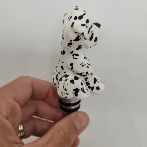 Dalmatian Dog Stainless Steel Wine Bottle Stopper by Bubaloo's Art