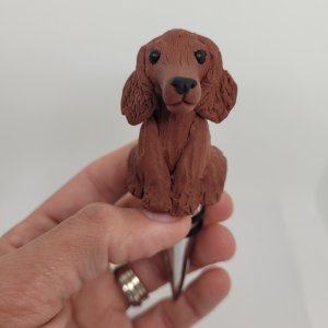 Irish Setter Dog Stainless Steel Wine Bottle Stopper by Bubaloo's Art