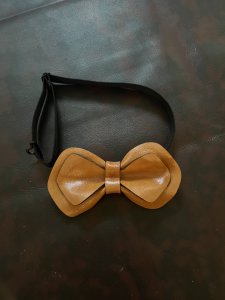 Handmade Leather Bowtie- an exceptional gift for Husband, Anniversary, Boyfriend, Groom, Men's Gift, Fiancé, Special love, Wedding or Dad.