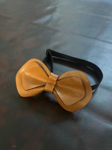 Handmade Leather Bowtie- an exceptional gift for Husband, Anniversary, Boyfriend, Groom, Men's Gift, Fiancé, Special love, Wedding or Dad.