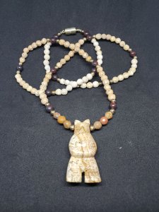 Jasper Bear Spirit Animal Necklace