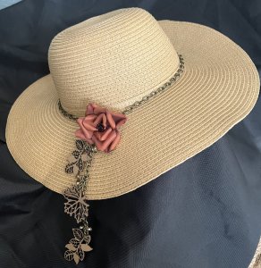 Handmade Leather Rose adjustable Hat Band