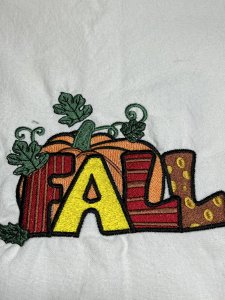 kitchen towels, embroidered