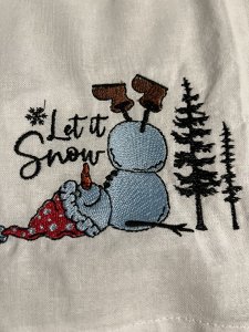 kitchen towel, embroidered