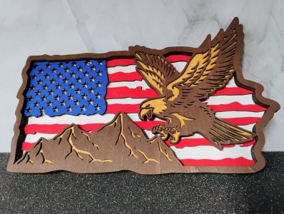 5 Layer Eagle Flag