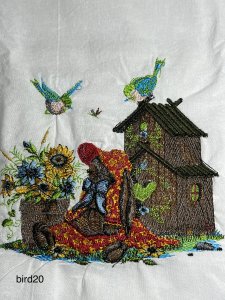 kitchen towels, embroidered