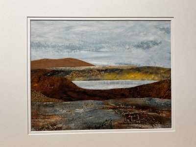 Hidden Lake - Original Fabric Landscape Art