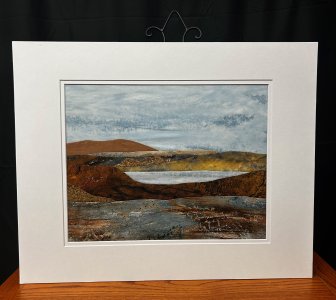 Hidden Lake - Original Fabric Landscape Art