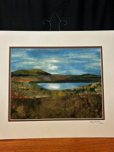 Mirror Lake - Original Fabric Landscape Art