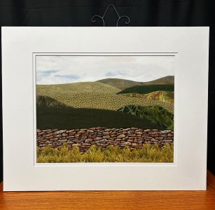The Garden Wall - Original Fabric Landscape Art