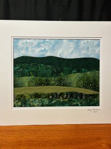 Summer Farm - Original Fabric Landscape Art