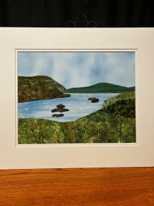 The River's Bend - Original Fabric Landscape Art