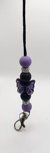 Purple Butterfly Lanyard