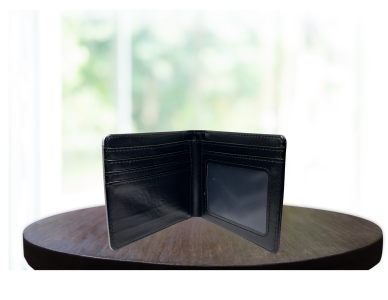 Single sided custom designed wallet