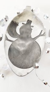 Upcycled Spoon Holiday Ornaments, Charms, and Decor: Etched Snowman