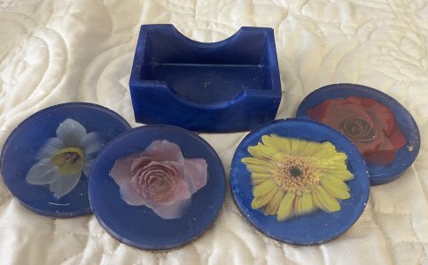 Blooms in Blue Coaster Set