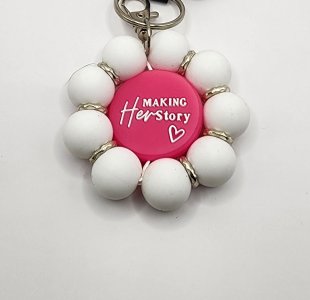 Making Herstory Flower Keychain
