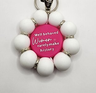 Making Herstory Flower Keychain