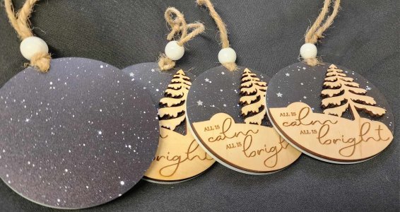 Set of 4 Christmas Ornaments