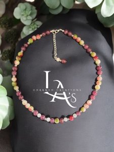 Pink/Green Persian Jade with Lepodolite