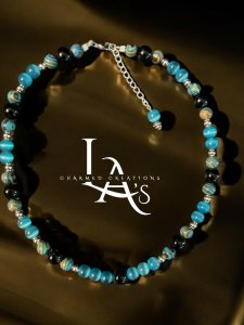 Blue Malachite, Black Onyx & Blue Cats Eye