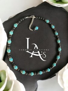 Turquoise and Lava Rock