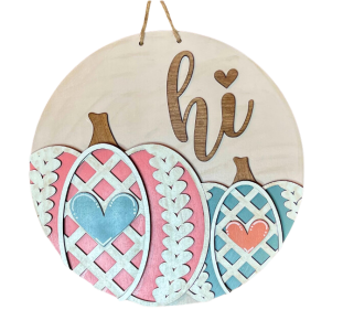 Sweater Pumpkin Hi Wood Door Hanger