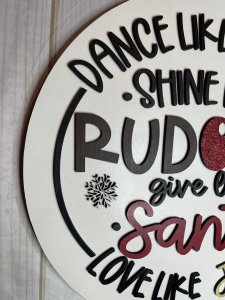 Dance Like Frosty Wood Christmas Door Hanger