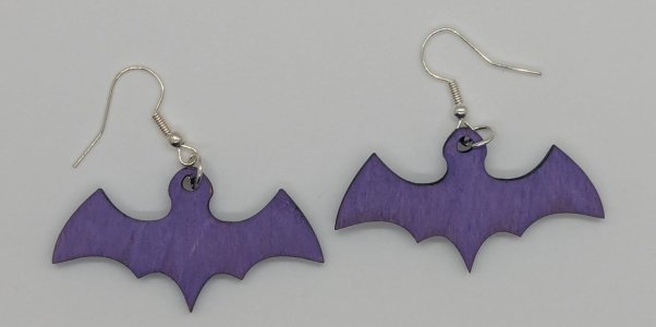 Wooden Bat earrings
