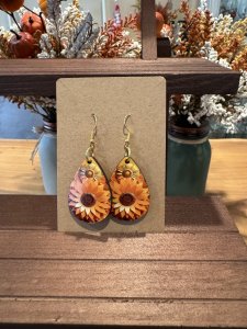 Fall Flower dangling earrings