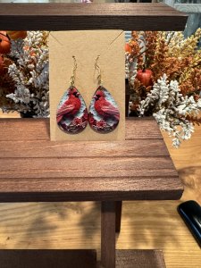 Cardinal Earrings