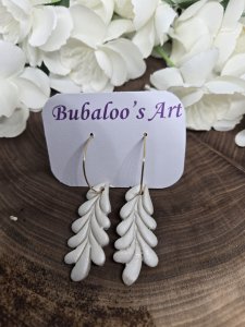 Whimsical Leaf Clay Light Weight Clay Earrings by Bubaloo's Art