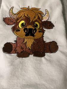 Embroidered kitchen towel