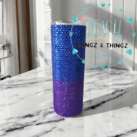Blue/Purple Ombre Bling Tumbler