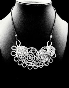 Statement Anodized Aluminum Freeform Necklace