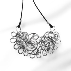 Statement Anodized Aluminum Freeform Necklace