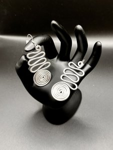 Anodized Aluminum Egyptian like Earrings