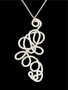 Anodized Aluminum Abstract Statement Necklace