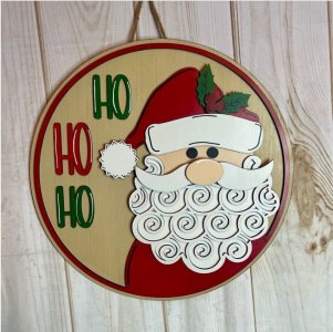 Santa Ho Ho Ho Christmas Door Hanger