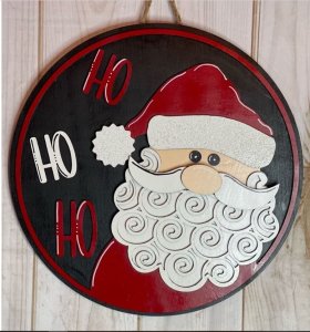 Santa Ho Ho Ho Christmas Door Hanger