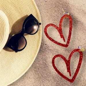 Beautiful Heart Resin Earrings