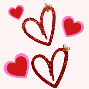 Beautiful Heart Resin Earrings